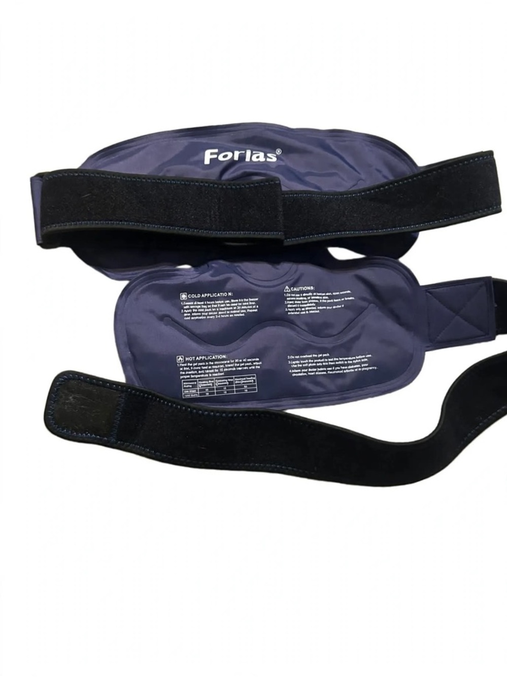 Forias Heated Cooled back knee wrap w/ Adjustable Compression Strap pain relief